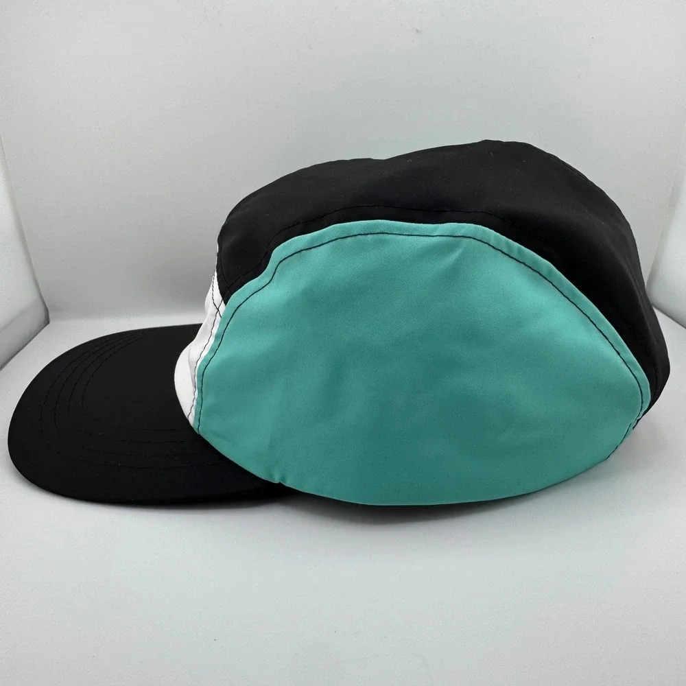 New Balance 5 Panel Running Hat Unisex OSFM Black Teal Excellent Rebel BOCO Gear